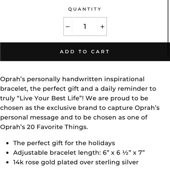 Maya J Oprah handwriting bracelet - Picture 3 of 6